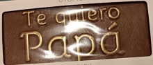 TABLETA CHOCOLATE MENSAJE TE QUIERO PAPA